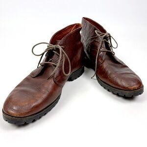 VTG Thornton Bay Oil Resistant Leather Chukkas Mens Sz 10M Oxblood Red Lace up
